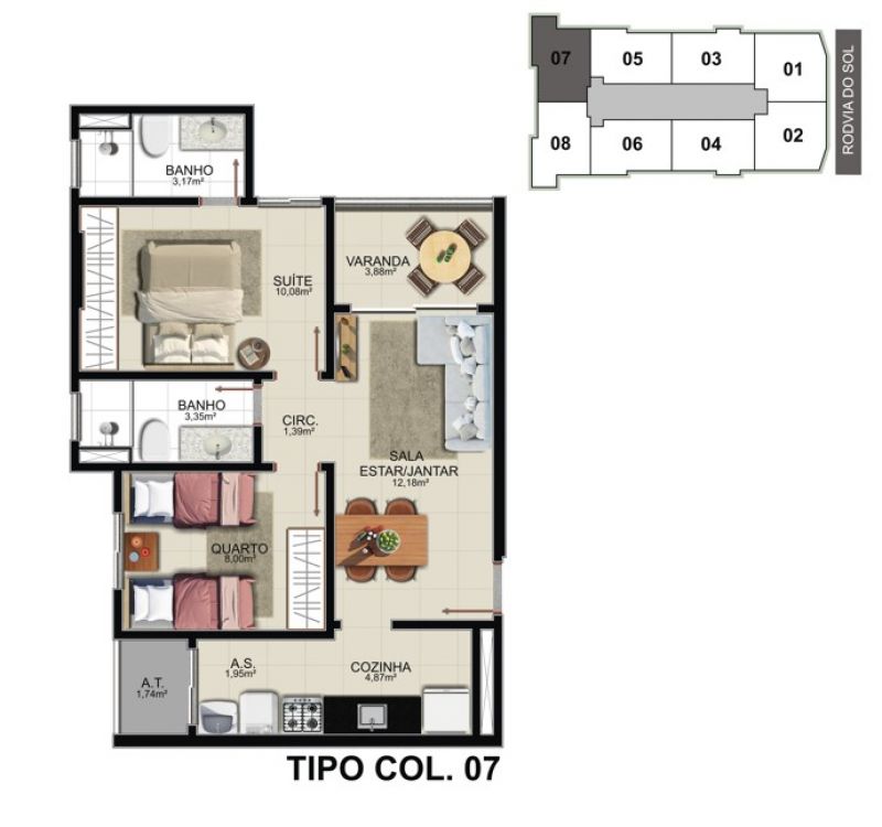 Imagem Apartamento com 2 Quartos à Venda, 65 m² em Praia de Itaparica - Vila Velha Imagem Apartamento com 2 Quartos à Venda, 65 m² em Praia de Itaparica - Vila Velha