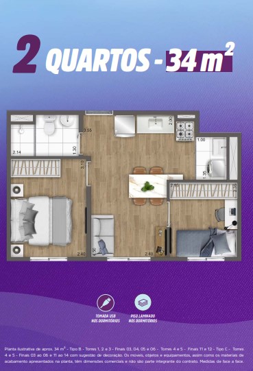 Imagem Apartamento com 2 Quartos à Venda, 34 m² em Vila Penteado - São Paulo