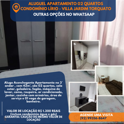 Imagem Apartamento com 2 Quartos para Alugar, 42 m² em Colônia Terra Nova - Manaus Imagem Apartamento com 2 Quartos para Alugar, 42 m² em Colônia Terra Nova - Manaus