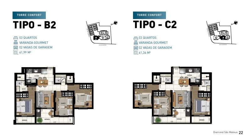 Imagem Apartamento com 3 Quartos à Venda, 86 m² em São Mateus - Juiz de Fora Imagem Apartamento com 3 Quartos à Venda, 86 m² em São Mateus - Juiz de Fora