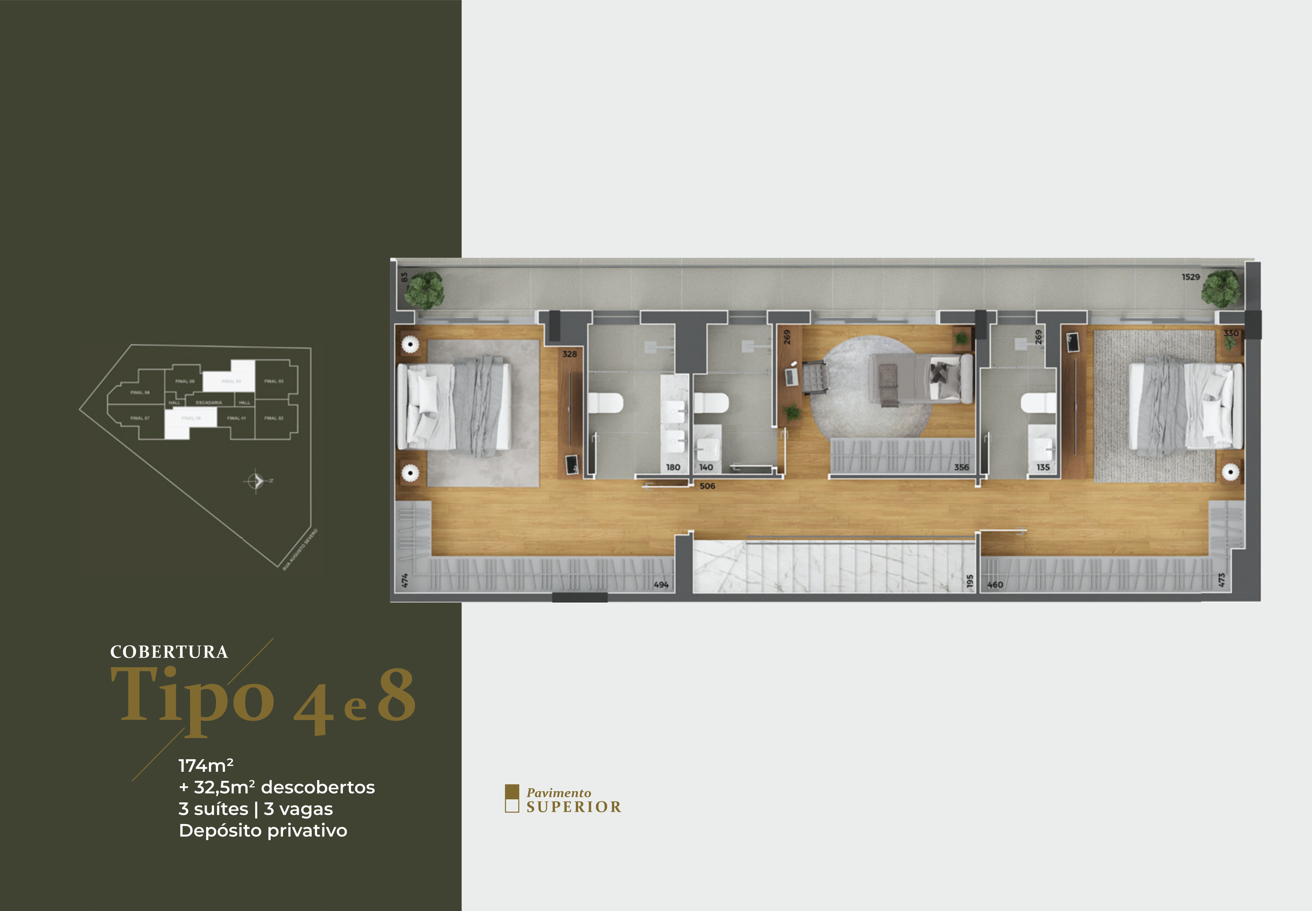 Imagem Cobertura com 3 Quartos à Venda, 220 m²em Alto da Glória - Curitiba