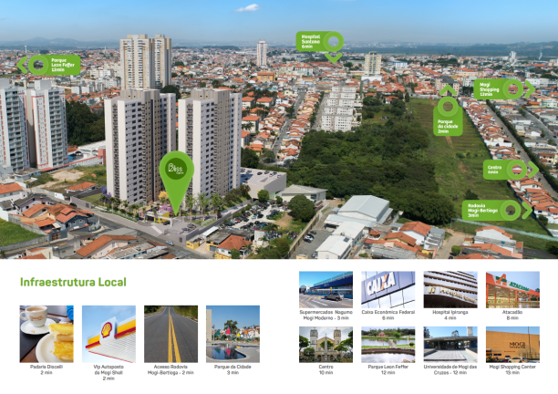 Imagem Apartamento com 2 Quartos à Venda, 56 m² em Mogi Moderno - Mogi das Cruzes