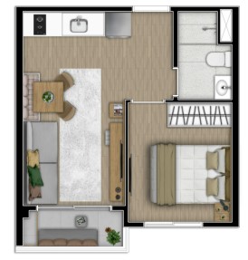 Imagem Apartamento com 1 Quarto à Venda, 29 m² em Vila Santa Catarina - São Paulo Imagem Apartamento com 1 Quarto à Venda, 29 m² em Vila Santa Catarina - São Paulo
