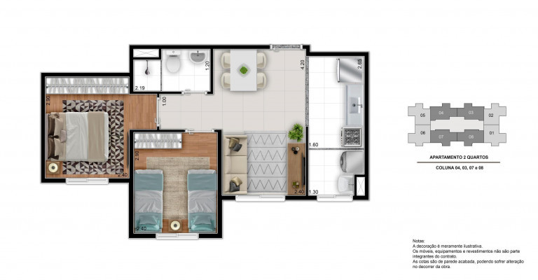Apartamento com 2 Quartos à Venda, 43 m² em Jardim Brasília (zona Leste) - São Paulo