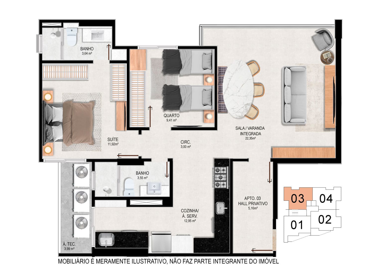 Imagem Apartamento com 3 Quartos à Venda, 98 m² em Praia de Itaparica - Vila Velha Imagem Apartamento com 3 Quartos à Venda, 98 m² em Praia de Itaparica - Vila Velha