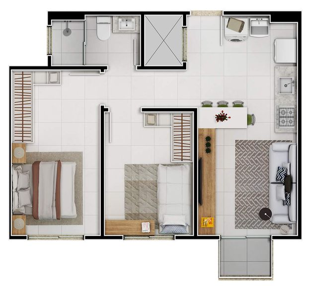 Imagem Apartamento com 2 Quartos à Venda, 49 m² em Praia De Fora - Palhoça