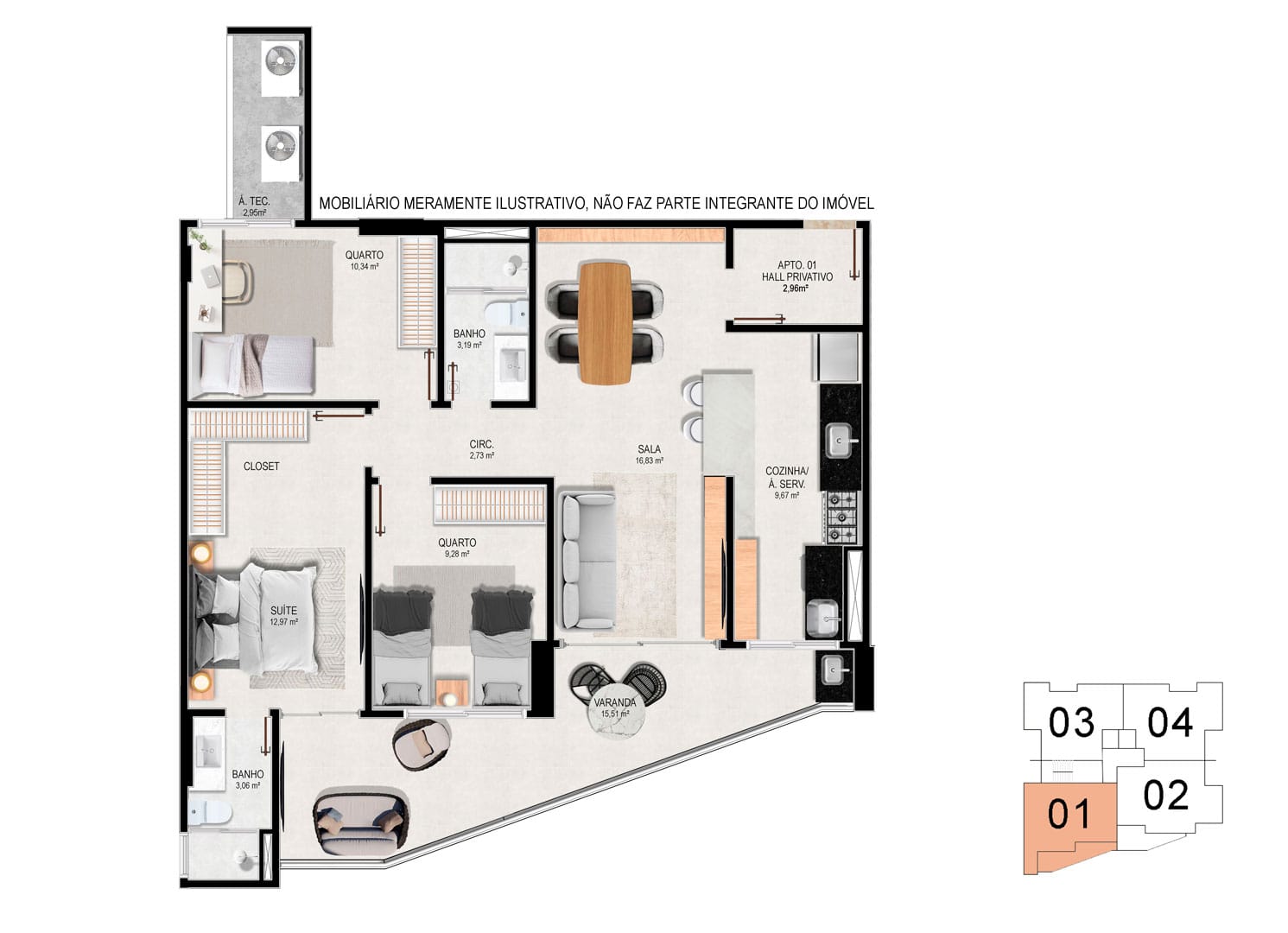 Imagem Apartamento com 3 Quartos à Venda, 98 m² em Praia de Itaparica - Vila Velha Imagem Apartamento com 3 Quartos à Venda, 98 m² em Praia de Itaparica - Vila Velha