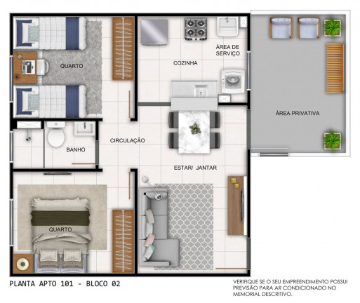 Imagem Apartamento com 2 Quartos à Venda, 50 m² em Pitimbu - Natal Imagem Apartamento com 2 Quartos à Venda, 50 m² em Pitimbu - Natal