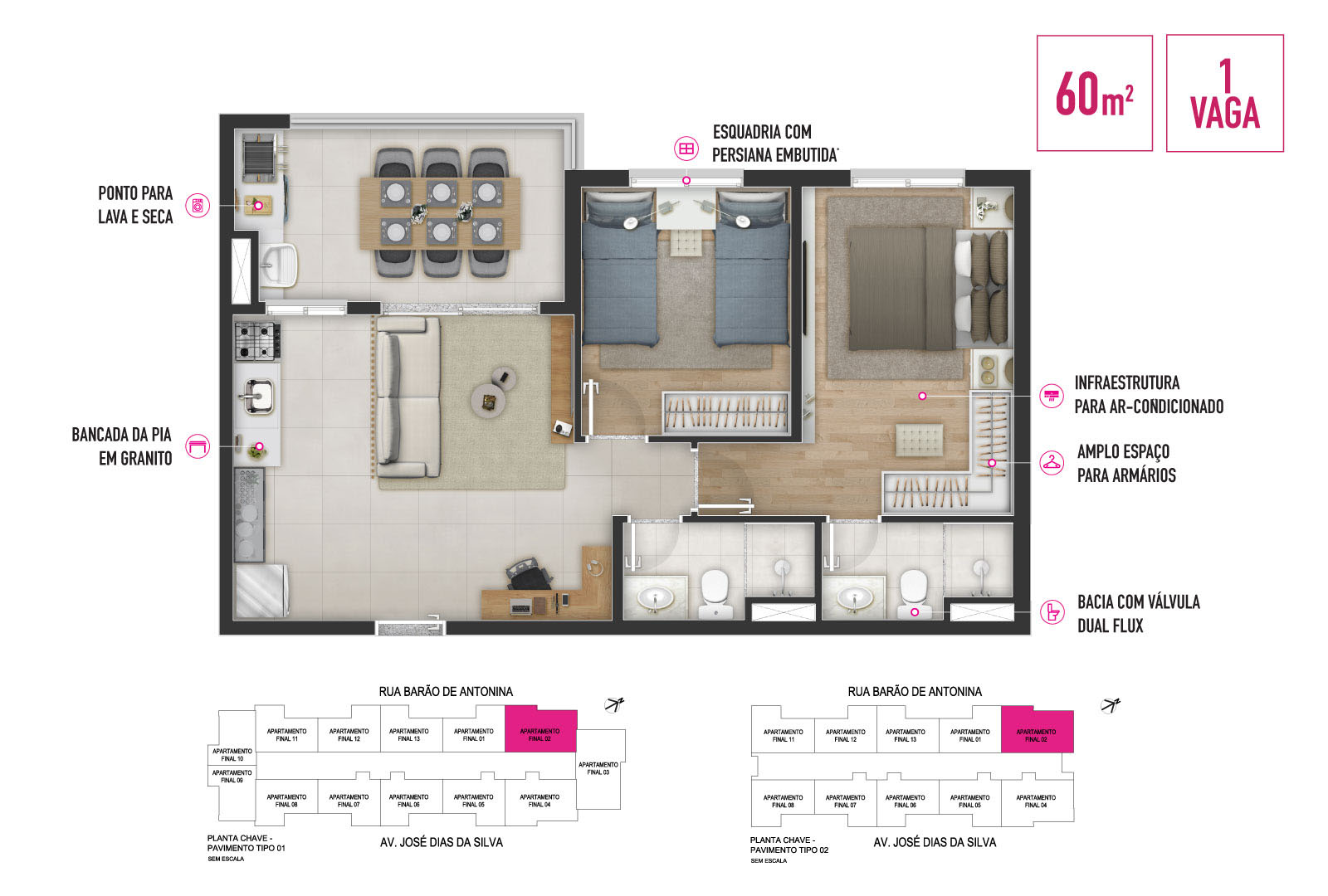 Imagem Apartamento com 2 Quartos à Venda, 62 m²em Parque Viana - Barueri