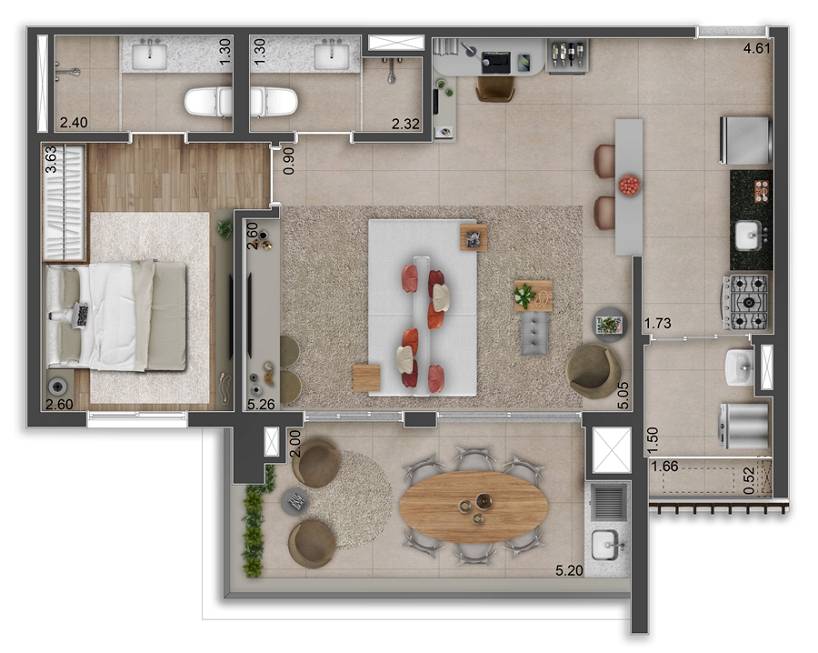 Imagem Apartamento com 2 Quartos à Venda, 69 m²em Vila Santa Catarina - São Paulo Imagem Apartamento com 2 Quartos à Venda, 69 m²em Vila Santa Catarina - São Paulo