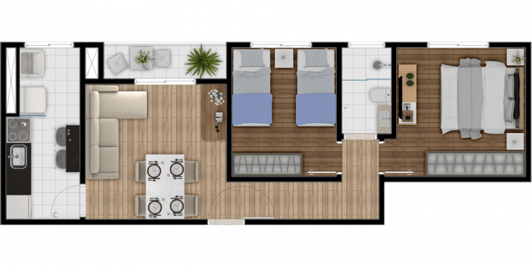 Imagem Apartamento com 2 Quartos à Venda, 54 m² em Parque Residencial Rafael Alcalá - Porto Feliz Imagem Apartamento com 2 Quartos à Venda, 54 m² em Parque Residencial Rafael Alcalá - Porto Feliz