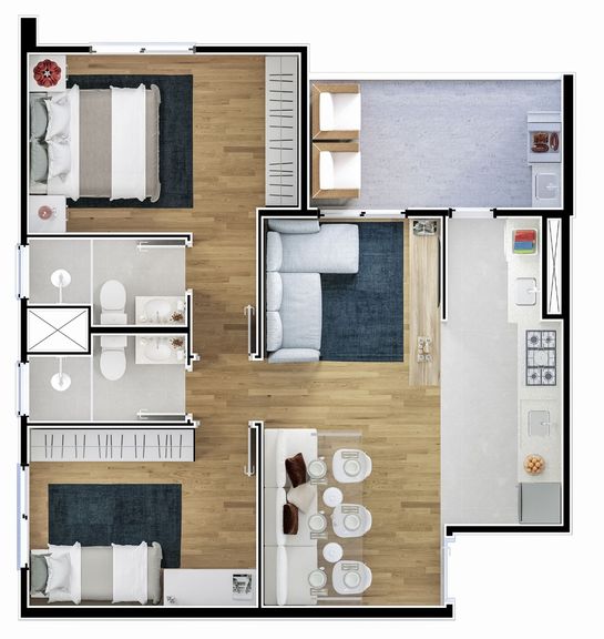 Imagem Apartamento com 2 Quartos à Venda, 58 m² em Jardim Santa Clara Do Lago I - Hortolândia Imagem Apartamento com 2 Quartos à Venda, 58 m² em Jardim Santa Clara Do Lago I - Hortolândia