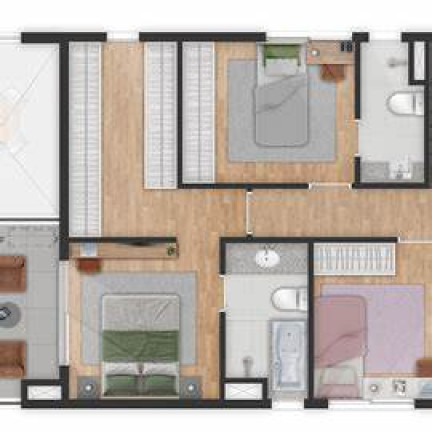 Imagem Apartamento com 3 Quartos à Venda, 91 m² em Jardim das Acácias - São Paulo