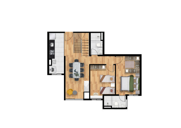 Imagem Apartamento com 2 Quartos à Venda, 54 m² em Bussocaba - Osasco