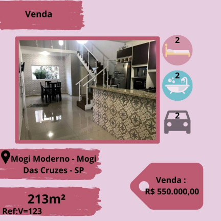 Sobrado com 2 Quartos à Venda, 213 m² em Mogi Moderno - Mogi das Cruzes