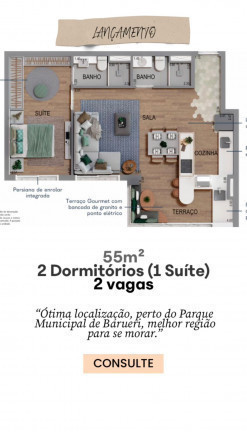 Imagem Apartamento com 1 Quarto à Venda, 49 m² em Jardim Esperança - Barueri