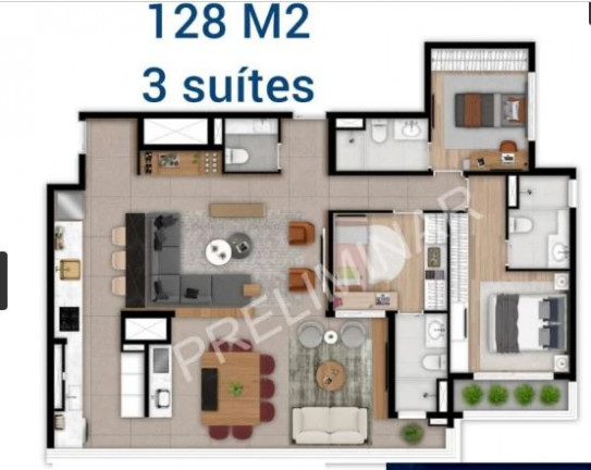 Imagem Apartamento com 3 Quartos à Venda, 130 m² em Vila Mariana - São Paulo