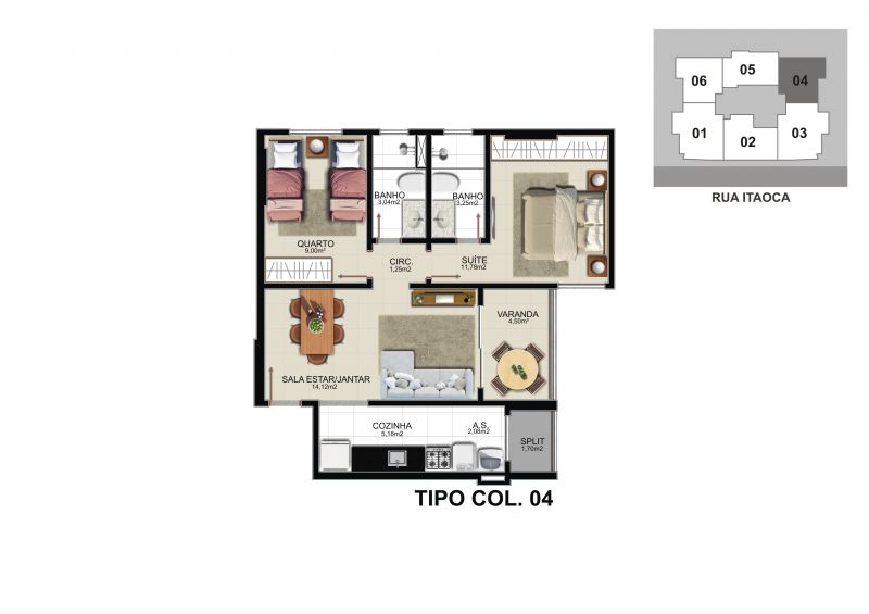 Imagem Apartamento com 2 Quartos à Venda, 73 m² em Coqueiral de Itaparica - Vila Velha
