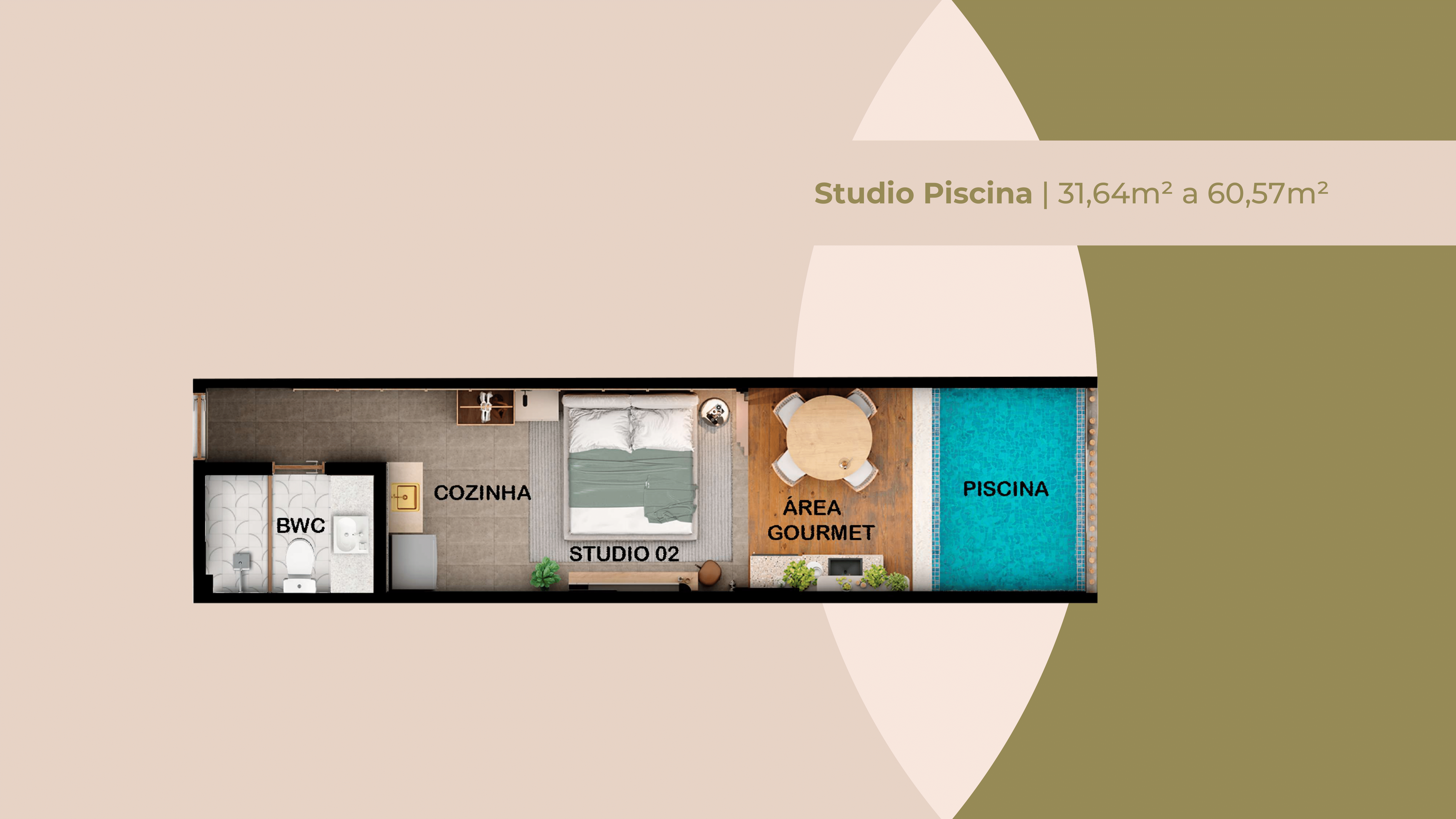 Imagem Studio com 1 Quarto à Venda, 24 m² em - Tamandaré Imagem Studio com 1 Quarto à Venda, 24 m² em - Tamandaré