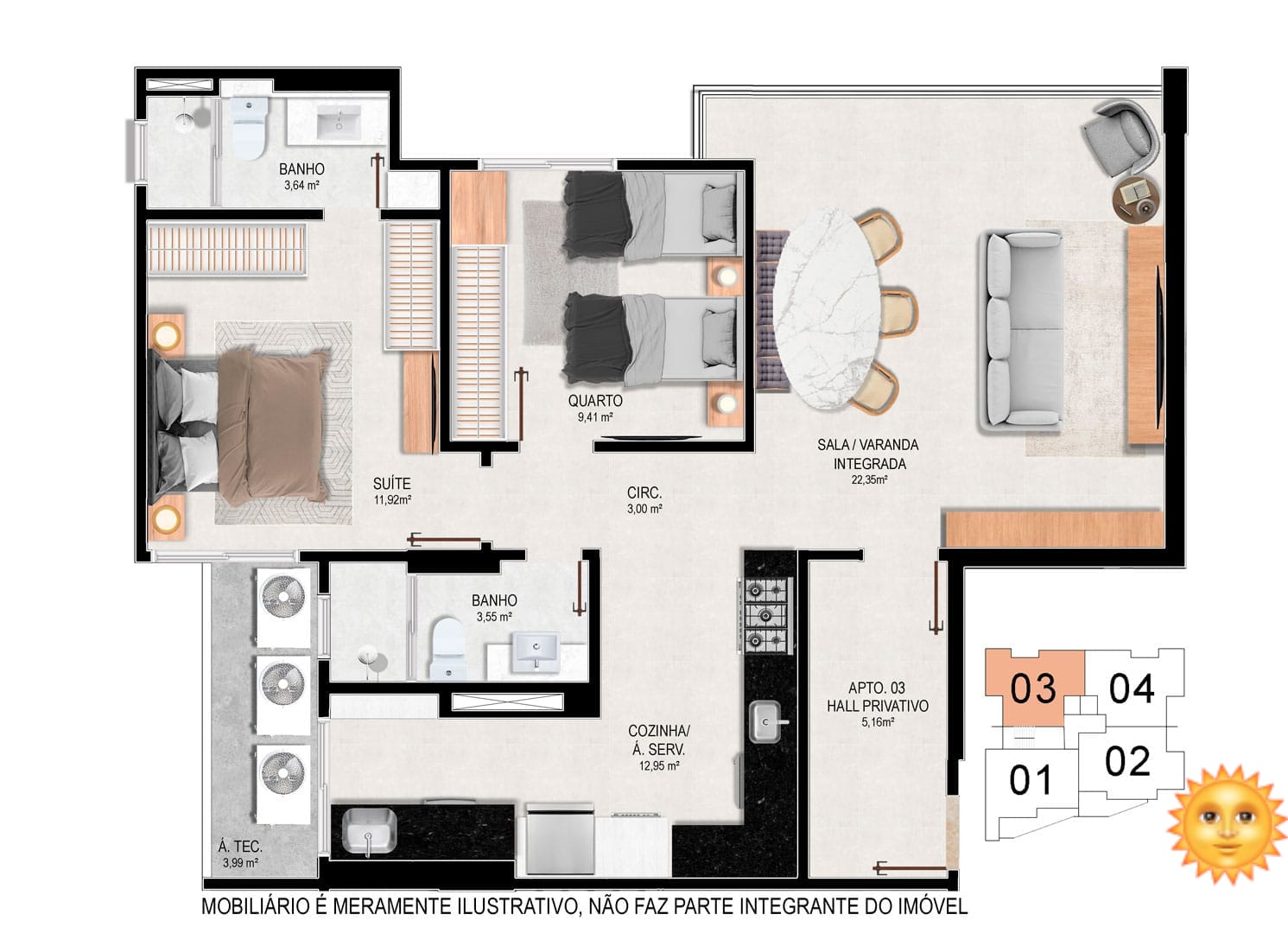 Imagem Apartamento com 3 Quartos à Venda, 98 m² em Praia de Itaparica - Vila Velha Imagem Apartamento com 3 Quartos à Venda, 98 m² em Praia de Itaparica - Vila Velha
