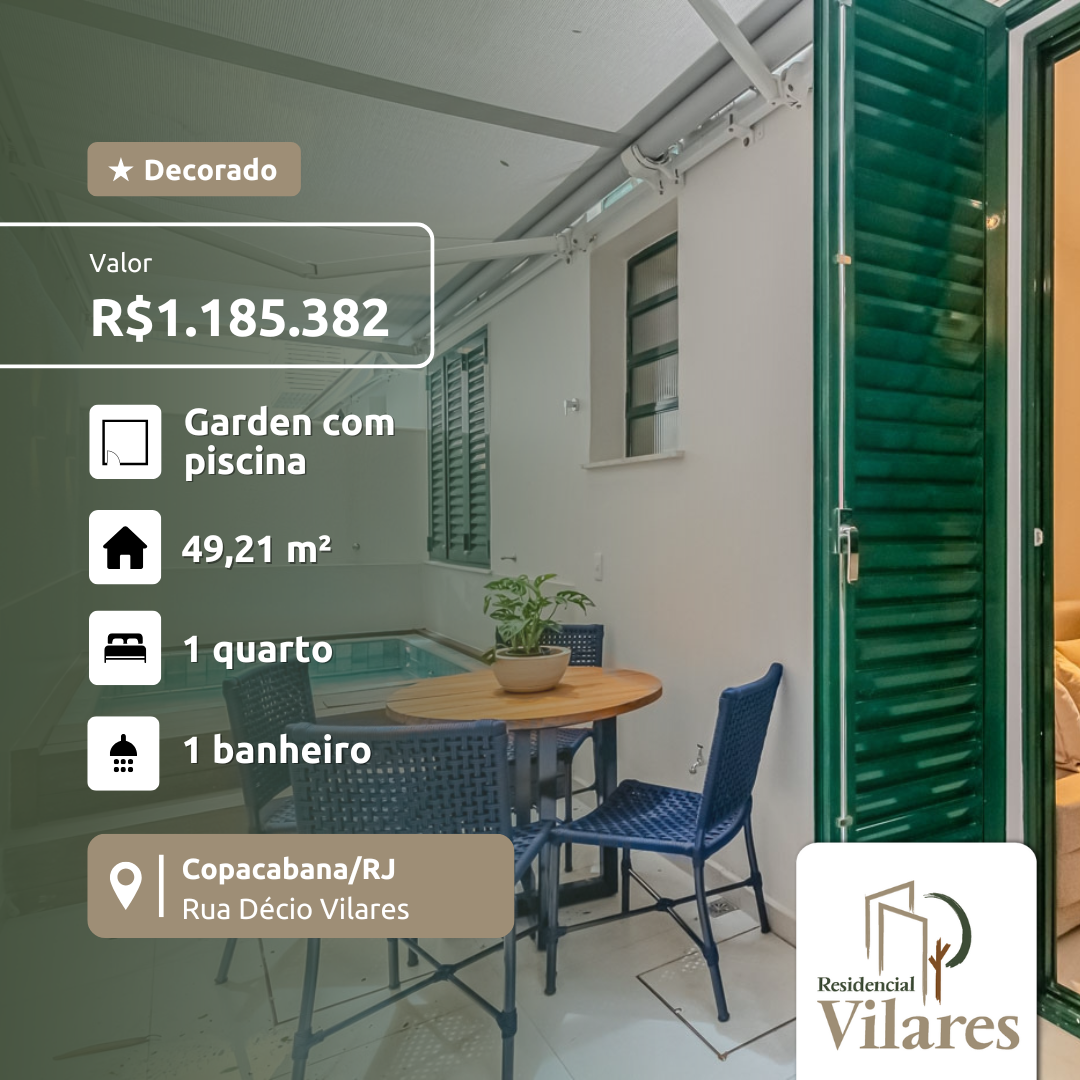 Imagem Apartamento com 1 Quarto à Venda, 33 m²em Copacabana - Rio de Janeiro