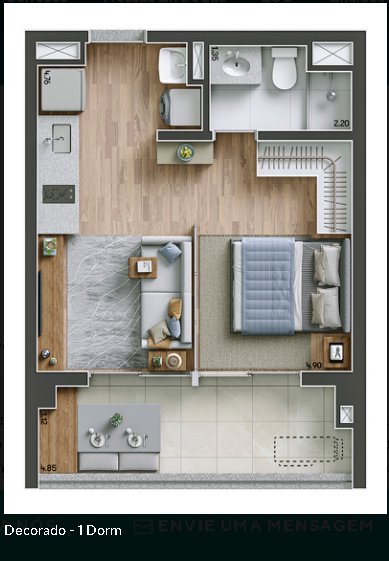 Imagem Apartamento com 1 Quarto à Venda, 36 m² em Vila Firmiano Pinto - São Paulo
