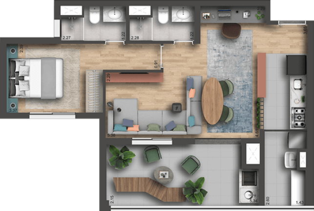 Imagem Apartamento com 2 Quartos à Venda,  em Vila Firmiano Pinto - São Paulo