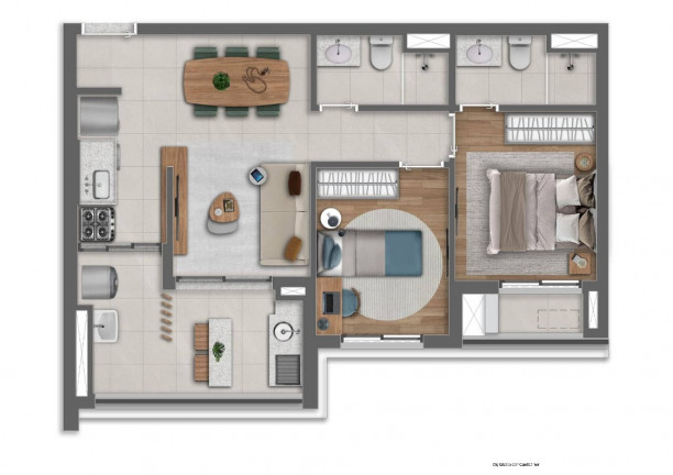 Imagem Apartamento com 3 Quartos à Venda, 77 m² em Brooklin Paulista - São Paulo