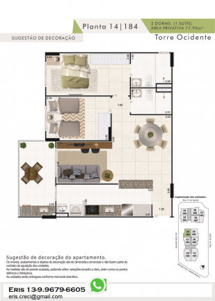 Imagem Apartamento com 2 Quartos à Venda, 77 m² em Guilhermina - Praia Grande