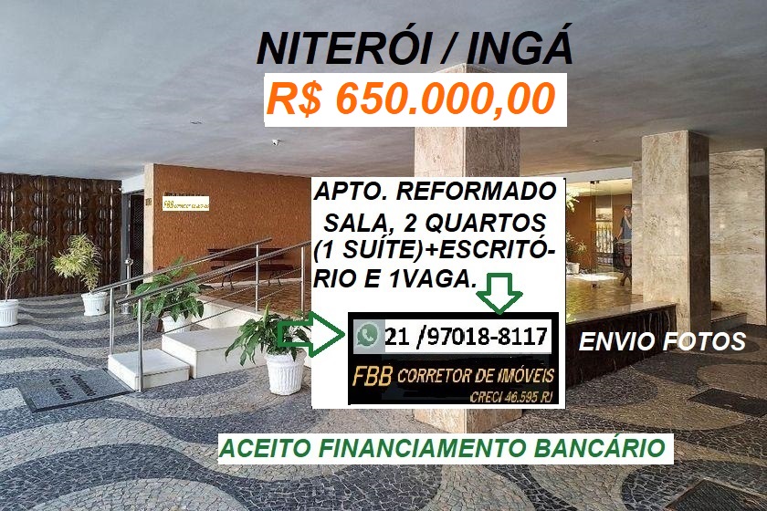 Imagem Apartamento com 2 Quartos à Venda, 80 m² em Ingá - Niterói