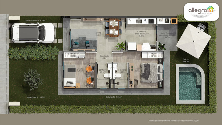 Imagem Casa de Condomínio com 2 Quartos à Venda, 150 m² em Campo Alegre - Nova Iguaçu