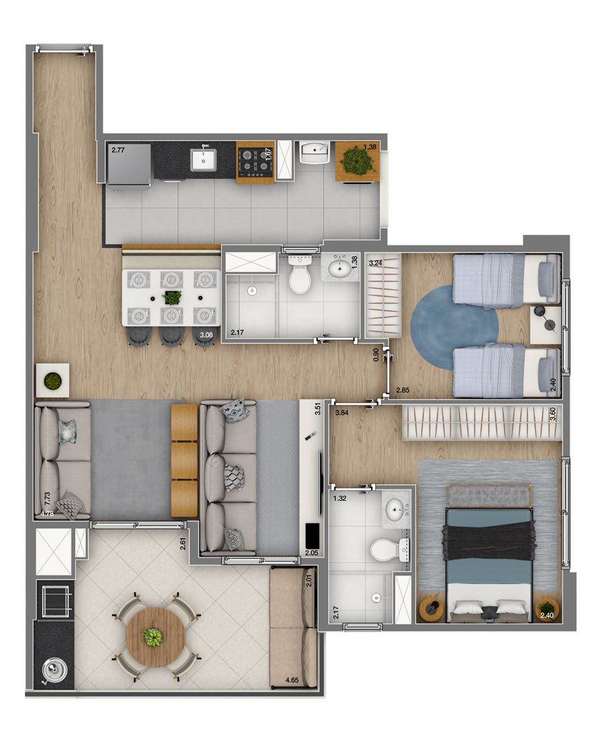 Imagem Apartamento com 2 Quartos à Venda, 56 m²em Vila Andrade - São Paulo Imagem Apartamento com 2 Quartos à Venda, 56 m²em Vila Andrade - São Paulo