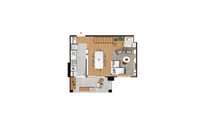 Imagem Apartamento com 1 Quarto à Venda, 48 m² em José Menino - Santos