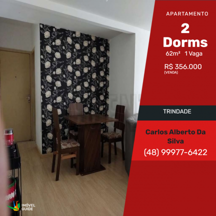 Apartamento com 2 Quartos à Venda, 62 m² em Trindade - Florianópolis