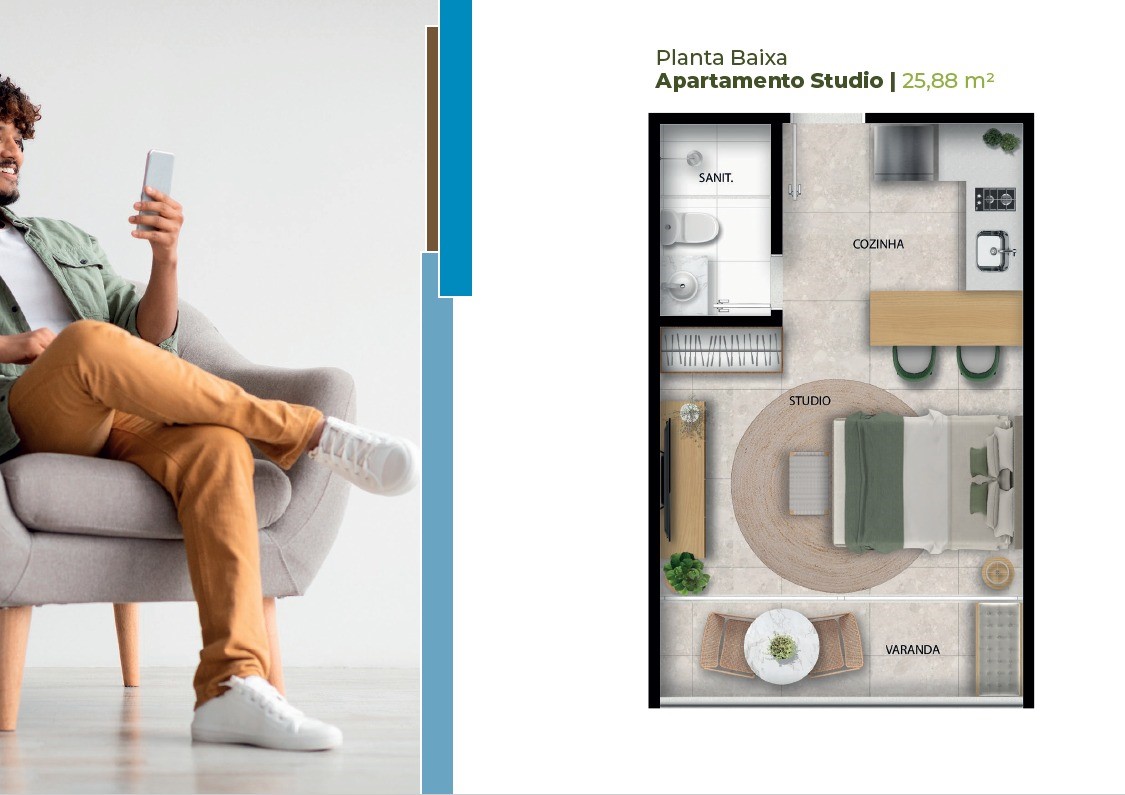 Imagem Studio com 1 Quarto à Venda, 25 m²em Itacimirim (Monte Gordo) - Camaçari