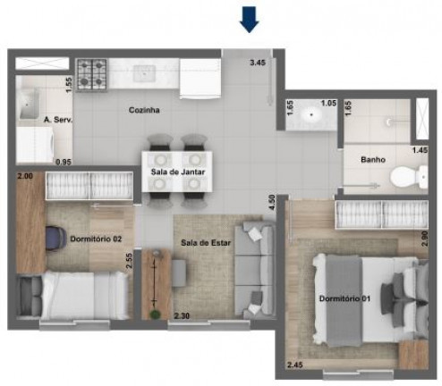 Imagem Apartamento com 2 Quartos à Venda,  em Canindé - São Paulo
