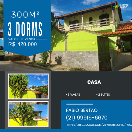 Casa com 3 Quartos à Venda, 300 m²em Araçatiba - Maricá