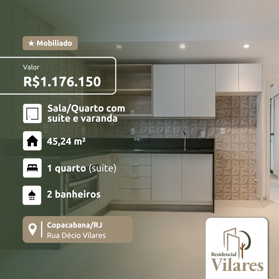 Imagem Apartamento com 1 Quarto à Venda, 33 m²em Copacabana - Rio de Janeiro