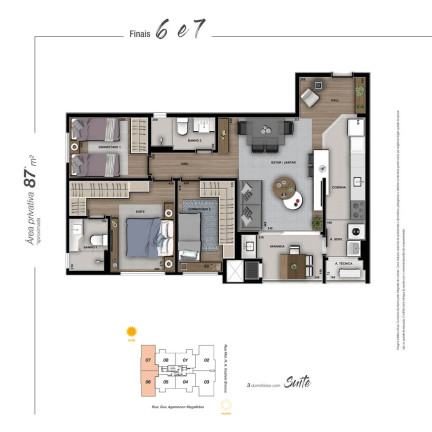 Imagem Apartamento com 3 Quartos à Venda, 87 m² em Cristo Rei - Curitiba