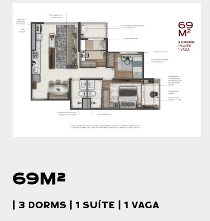 Imagem Apartamento com 3 Quartos à Venda, 69 m² em Vila Guilhermina - São Paulo Imagem Apartamento com 3 Quartos à Venda, 69 m² em Vila Guilhermina - São Paulo