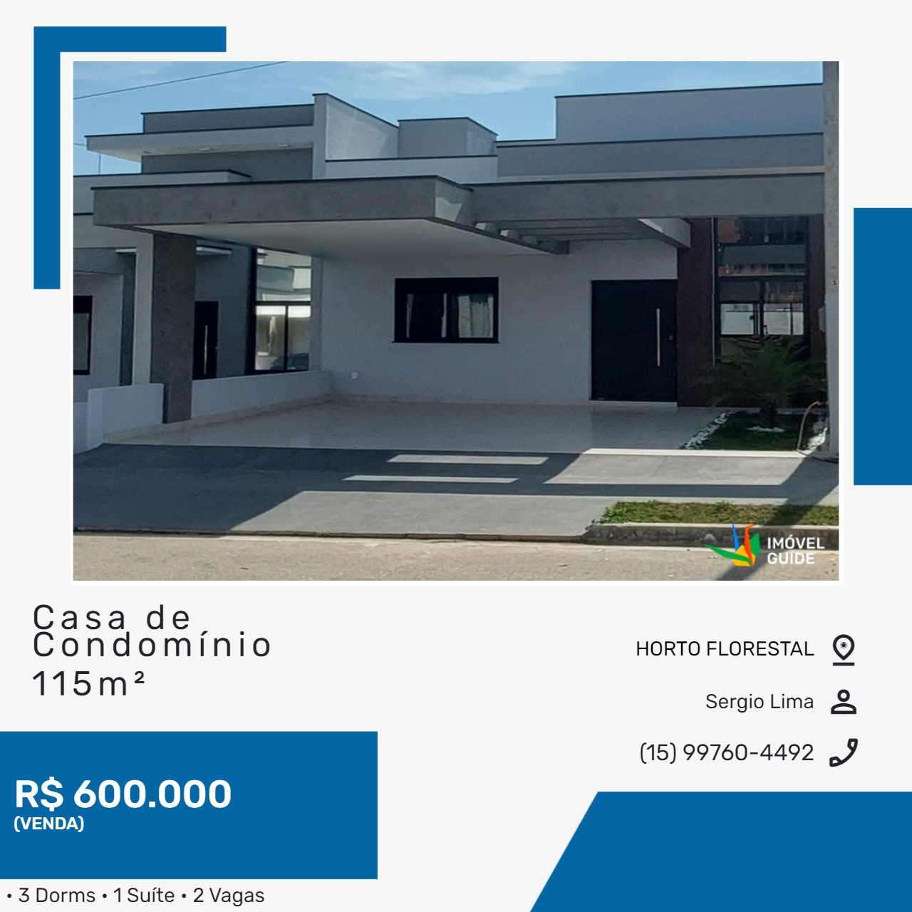 Casa de Condomínio com 3 Quartos à Venda, 115 m²em Horto Florestal - Sorocaba