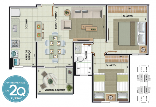Imagem Apartamento com 2 Quartos à Venda, 58 m² em Jardim Belo Horizonte - Aparecida de Goiânia Imagem Apartamento com 2 Quartos à Venda, 58 m² em Jardim Belo Horizonte - Aparecida de Goiânia