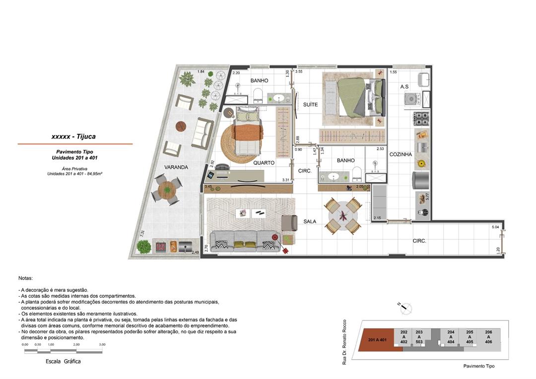 Imagem Apartamento com 2 Quartos à Venda, 65 m² em Tijuca - Rio de Janeiro