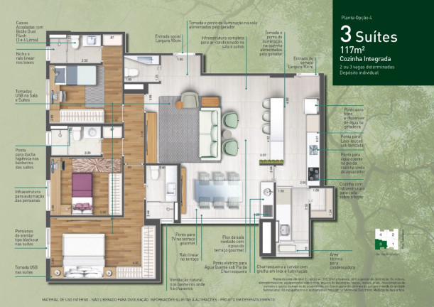 Imagem Apartamento com 3 Quartos à Venda, 117 m² em Vila Assunção - Santo André