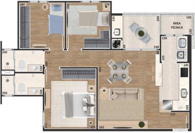 Imagem Apartamento com 3 Quartos à Venda, 83 m² em Centro - São José dos Pinhais