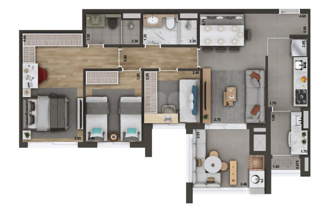 Imagem Apartamento com 3 Quartos à Venda, 105 m² em Vila Dom Pedro I - São Paulo