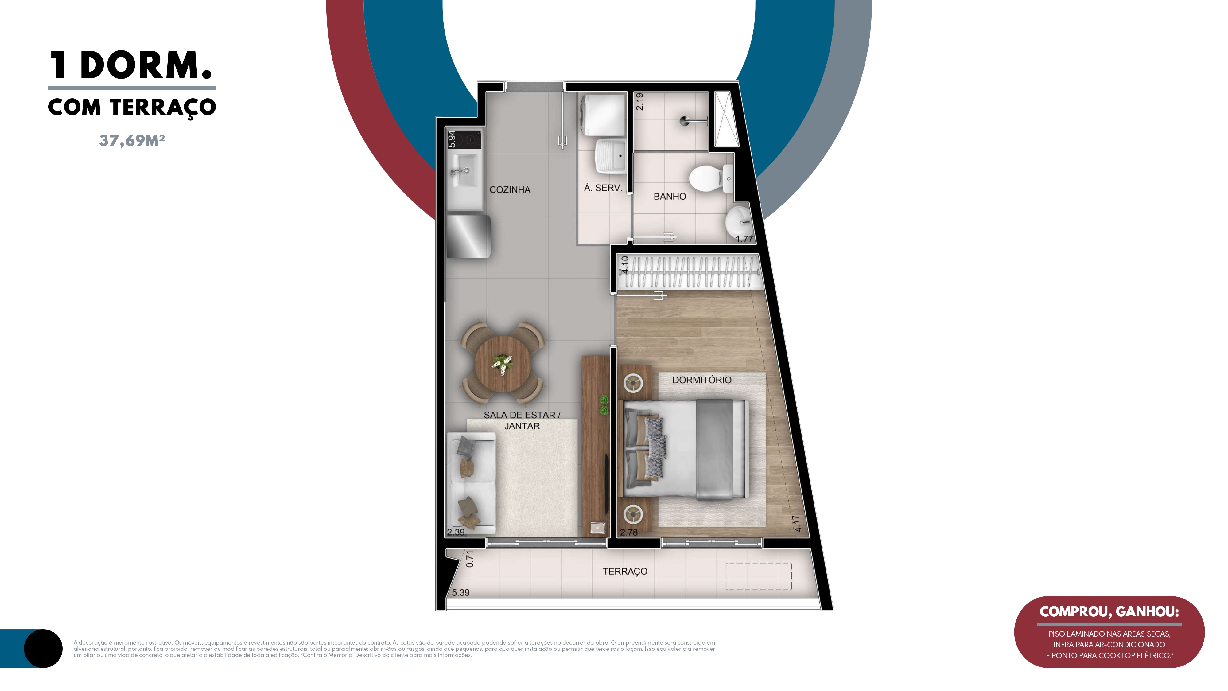 Imagem Apartamento com 1 Quarto à Venda, 38 m²em Vila Buarque - São Paulo