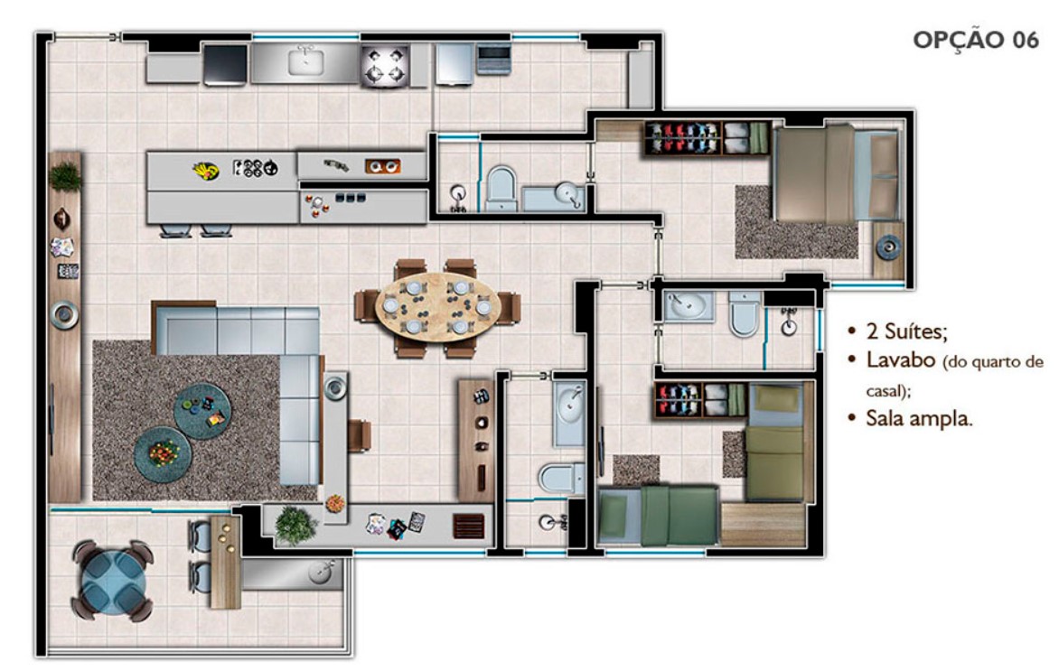 Imagem Apartamento com 3 Quartos à Venda, 107 m² em Centro - Eusébio