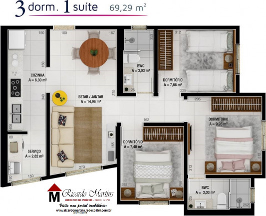 Imagem Apartamento com 2 Quartos à Venda, 52 m² em Cristo Rei - Içara Imagem Apartamento com 2 Quartos à Venda, 52 m² em Cristo Rei - Içara