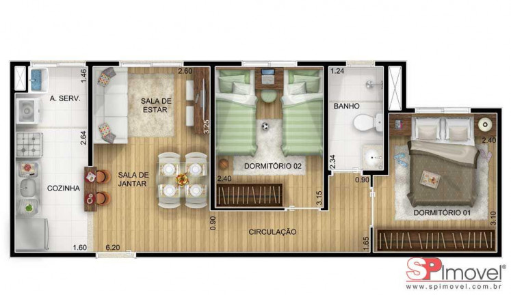 Imagem Apartamento com 2 Quartos à Venda, 46 m² em Colônia (Zona Leste) - São Paulo